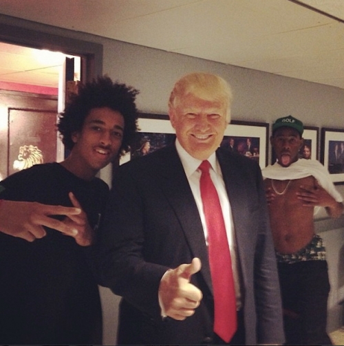Tyler, the Creator photobombs Donald Trump